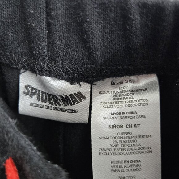 Boys Small 6-7 Marvel Spider-Man Zip up Lined Hoodie And Pants Set Miles Morales - Picture 5 of 7